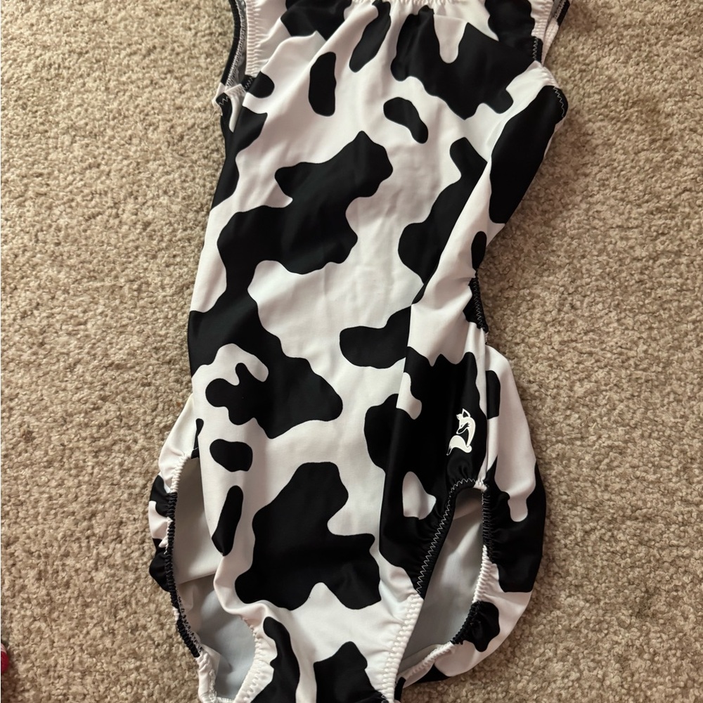 GK Black and White Gymnastics Leotard